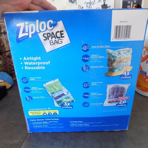 NEW Ziploc Vacuum Seal Space Bag Variety Pack of 14 (Sizes: M, L, XL, Suitcase) - Picture 7 of 12