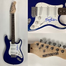 Stevie Wonder Signed Guitar Singer Songwriter Piano Rock HOF Autograph Soul JSA