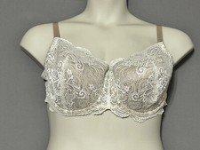 Third Love Lace Balconette Bra 40DD Nude/White Lace Underwired Lightly Lined