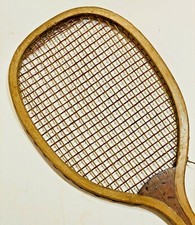 A.G. Spalding Bros "Greenwood" Antique Tennis Racquet c1905 Red Gut Strings