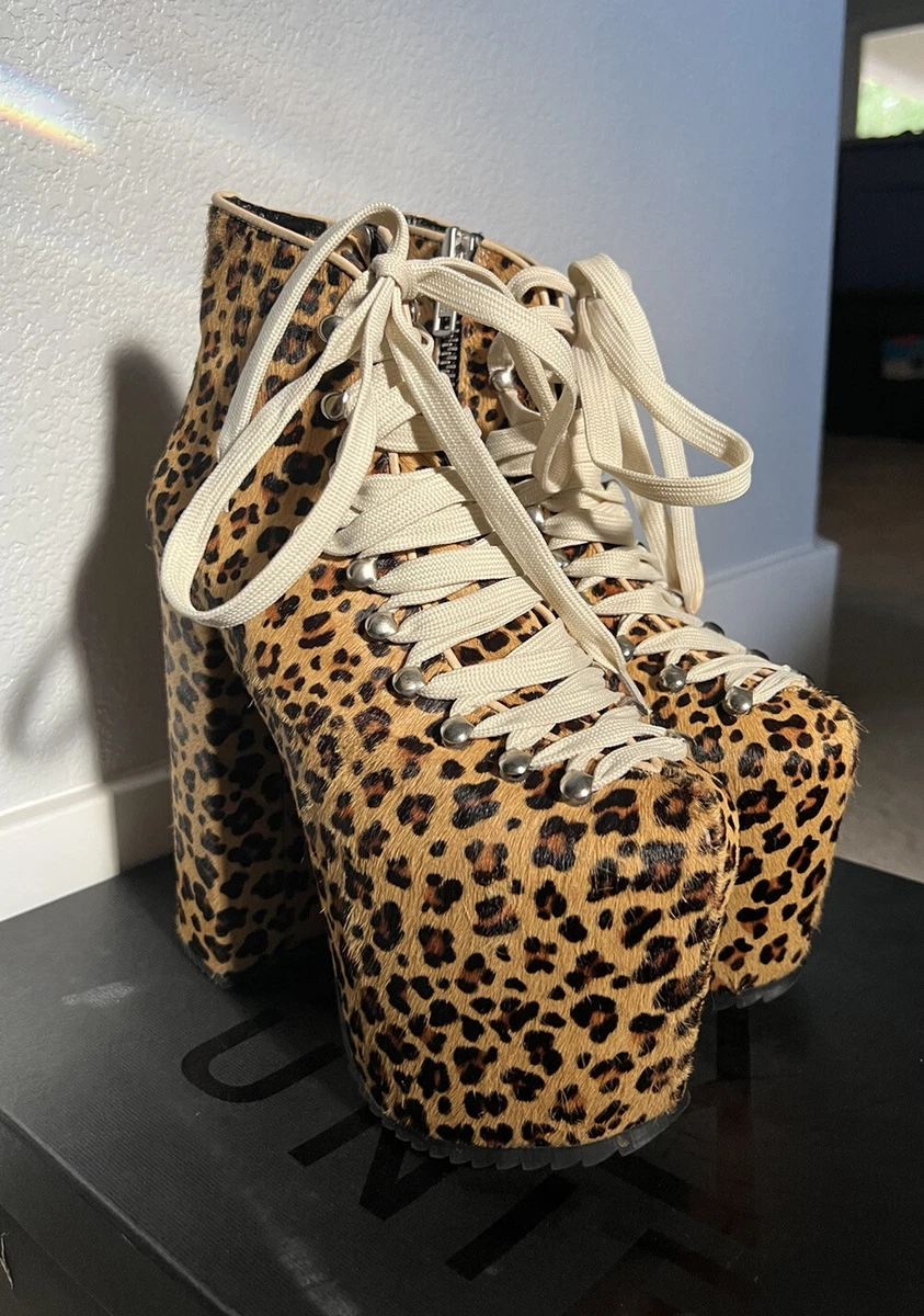 UNIF Leopard Hellbounds Platform Size 5 Never Worn