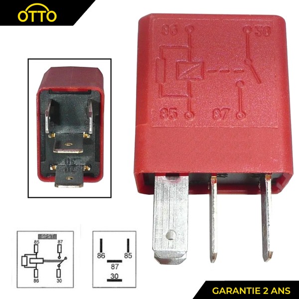 Relais Universal 12V 30A 4 Pin Pole Pin Boxer Jumper FüR Alfa 147 156 159-image