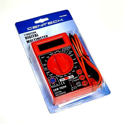 CEN-TECH 98025, 7 Function, Digital Multimeter, AC/DC Voltage,  Digital Display 