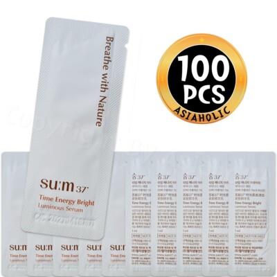 SU:M37 Time Energy Bright Luminous Serum 1ml x 100pcs (100ml) Sample Sum37 New