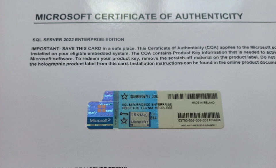 Microsoft SQL Server 2022 Enterprise 96 Core License Unlimited CALs Authentic - Image 3 of 4