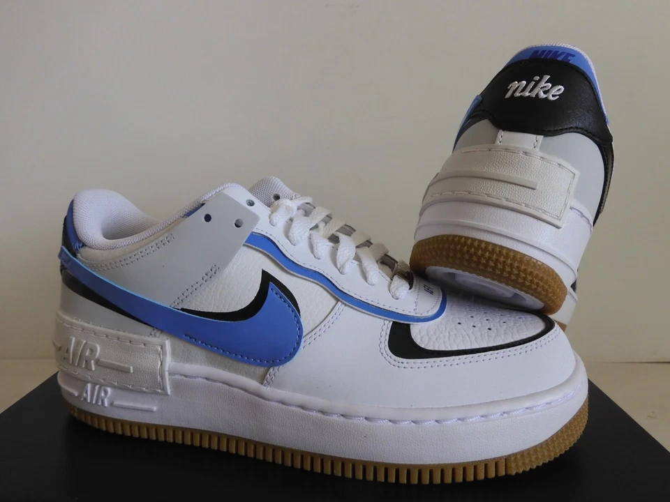 Nike Air Force 1 Af1 Sombra Blanco-Pulso Real-Negro Mujer Talla 8 [DZ1847-109] Foto 2 de 4