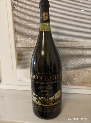 1989 1,5L Vacqueyras  Cuvée du President Cave de Vignerons 13,5 % vol. Holzkiste
