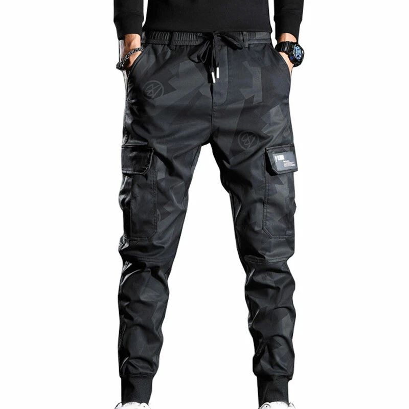 Men Casual Streetwear Jogger Pants Sweatpants Combat Sports Urban Trousers