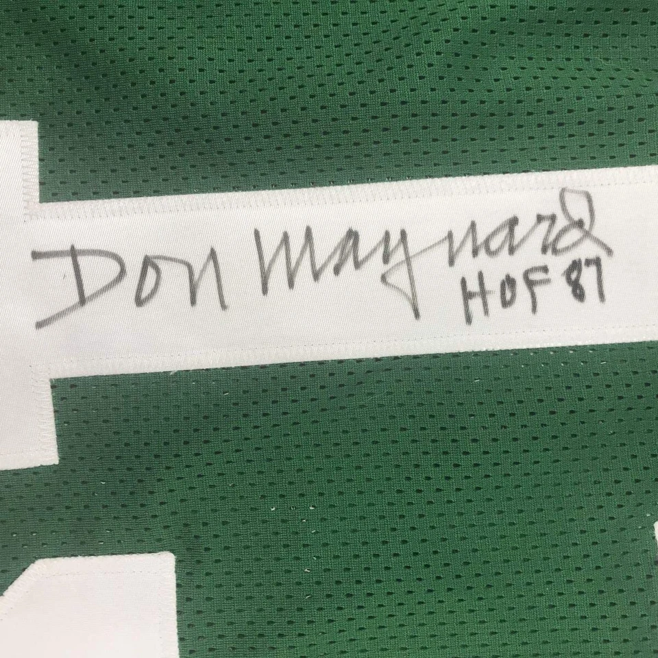 Autographed/Signed Don Maynard HOF 87 New York Green Football Jersey JSA COA - Image 3 of 4