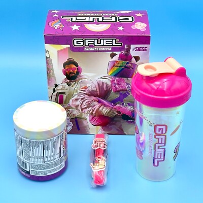 G Fuel Six Siege Unicorn Sunshine Collector's Box Tub Tall Shaker