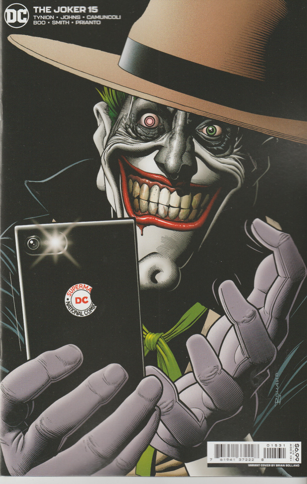 DC COMICS JOKER #15 SEPTEMBER BOLLAND VARIANT 1ST PRINT NM
