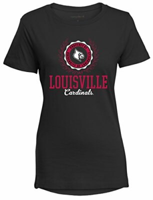 NCAA Louisville Cardinals Women's Perfect Crewneck Tee, X-Large, Black