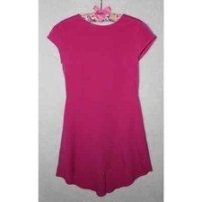 Nha Khanh Palermo Asymmetric Hem Dress in Pink Crepe, Made in USA, Size 2