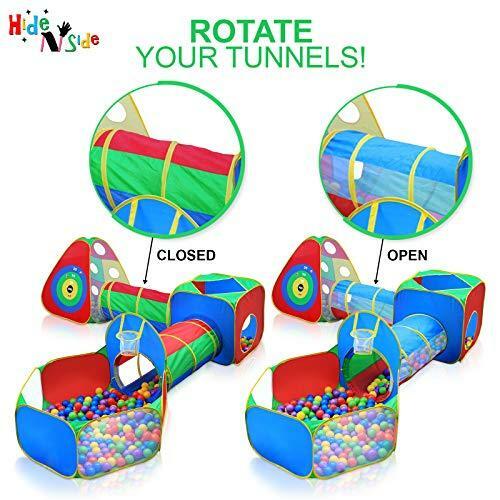 5pc Kids Ball Pit Tents and Tunnels, Toddler Jungle Gym Play Tent with