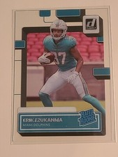 2022 Donruss Clearly Football Rated Rookie #89 Erik Ezukanma Rc Dolphins