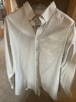 ll bean white dress shirt Men's Slim Fit Dress Shirts