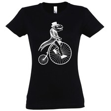 Youth Designz T-Rex Zweirad Damen T-Shirt Logo Dinosaurier TRex Spruch Print