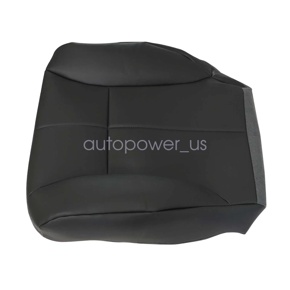 Cubierta de asiento de cuero inferior del lado del pasajero gris oscuro para Dodge Ram 1500 1998-2002 Foto 3 de 4