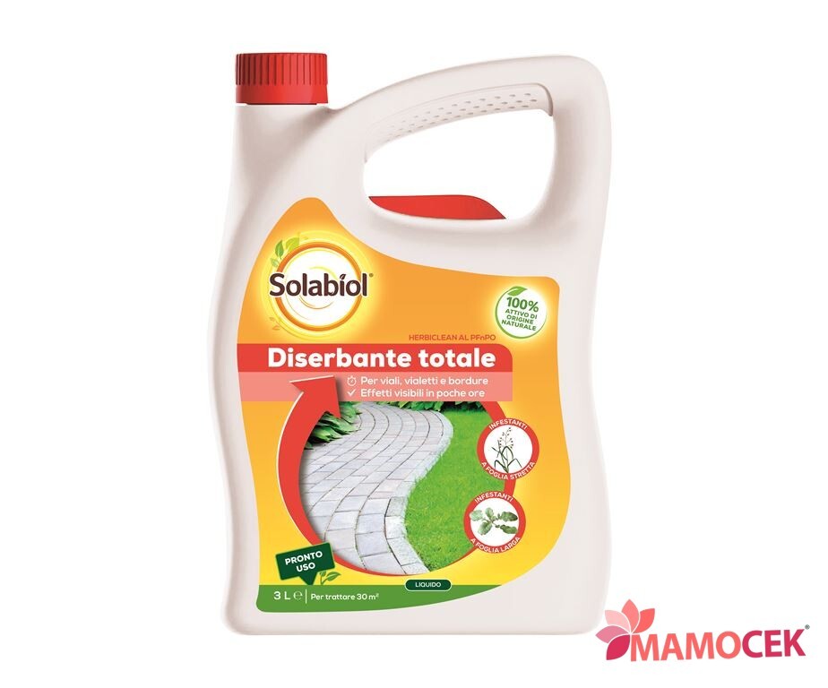 SOLABIOL Herbiclean diserbante totale bio erbicida pronto uso spray 3L