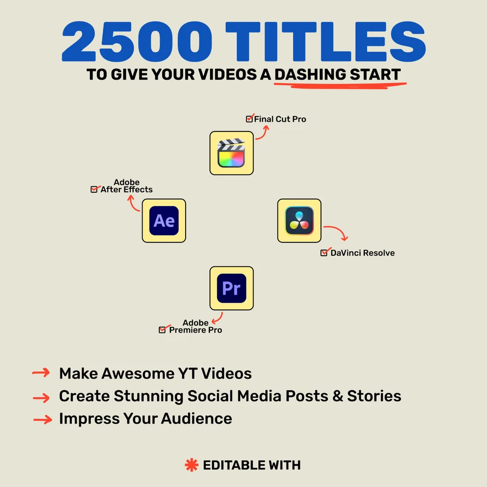 1500 Animated Titles Pack – Cinematic, Modern, Bold, Glitch, Vintage, - Image 3 of 4