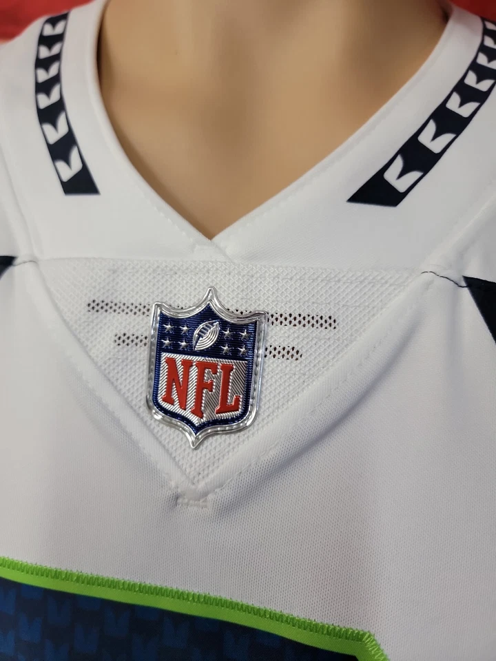 CAMISETA BLANCA NIKE ON FIELD #3 RUSSELL WILSON SEATTLE SEAHAWKS NFL TALLA L NUEVA CON ETIQUETAS #WM1 Foto 2 de 4