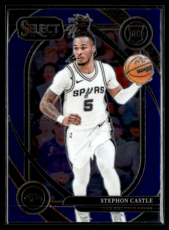 2024-25 Select Stephon Castle Courtside RC Blue Prizm Rookie #292 Spurs