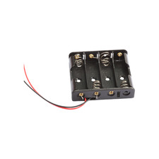 10PCS Plastic Battery Storage Case Box Holder For 4 X AA 4xAA 2A 6.0V wire leads