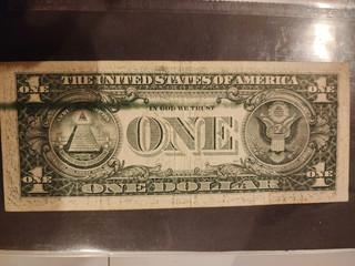 $1 Note Error Of Ink Note Ink well contamination One Dollar Bill 1988 Series