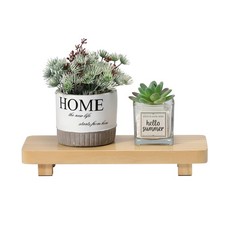 Rustic Wood Riser for Home Decor, Small Plant Stand, Decorative Wood Pedestal...