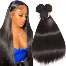 Angie Queen 3 Bundles 14 16 18 Brazilian Virgin Hair Extensions Natural Black