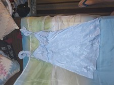 Blue Mini By WILD FABLE. Dress Ruffle, Fabric Rose, Ruched Straps  Bows - XS