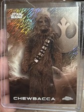 2025 Topps Chrome Star Wars Chewbacca 23 black and white shimmer