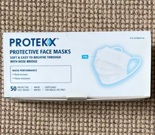 500PCS Protective Face Mask White 3-Ply With Ear Loop And Nose Bridge