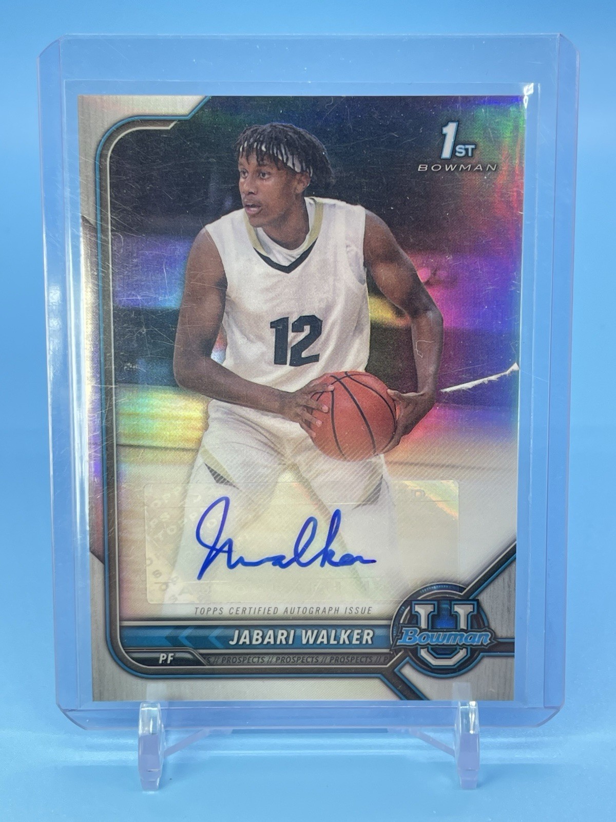 2022 Bowman U Chrome ~ JABARI WALKER ~ 1st Bowman Refractor RC Auto 🔥