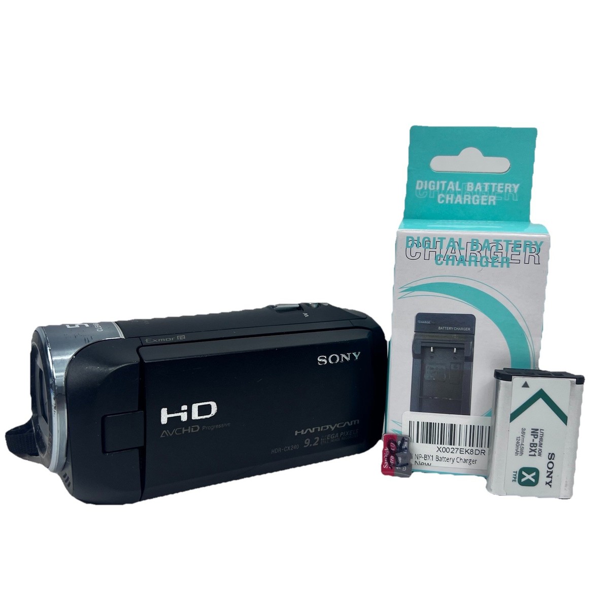 Sony HDR-CX240 CX240 1080p Full HD Camcorder - Black Bundle