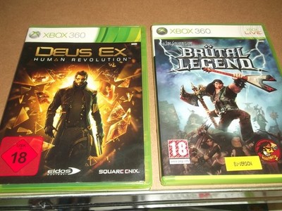 Brütal Legend + Deus Ex Human Revolution - 2x XBOX 360                     Sp181