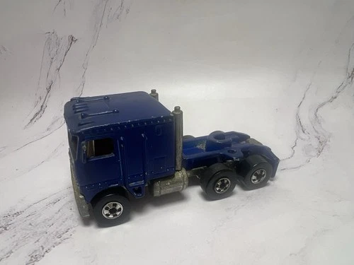 Vintage Rare 1980 Mattel Hot Wheels Steering Rigs Blue Kenworth Semi-Truck Cab
