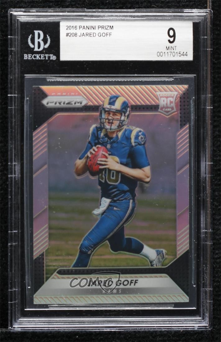 2016 Panini Prizm Rookie Silver Prizm Jared Goff #208 BGS 9 MINT Rookie RC uk2