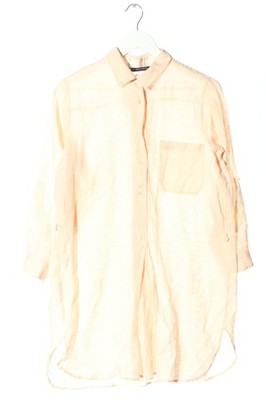 ZARA BASIC Blusenkleid Damen Kleid Gr. DE 38 creme Casual-Look