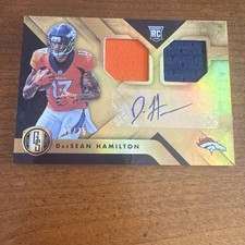 2018 Panini Gold Standard Rookie Jersey Double /75 DaeSean Hamilton Auto
