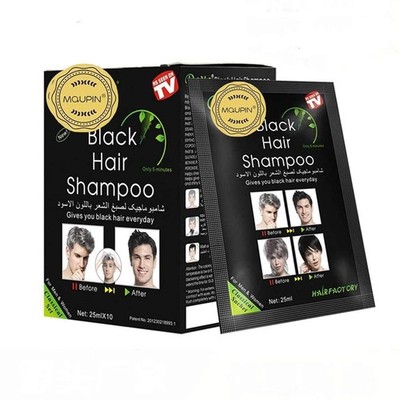 Haarfärbe-Shampoo schwarz semi-permanent für schnelle, einfache Farbveränderung
