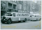 Vintage 1946 Snapshot Neon Signs Loew's Theatre City Buses in Downtown Newark NJ