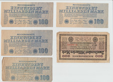 (4) GERMANY 100 MILLIARDEN MARK 1923 PLUS 200 ZWEIHUNDERT MILLIARDEN MARK