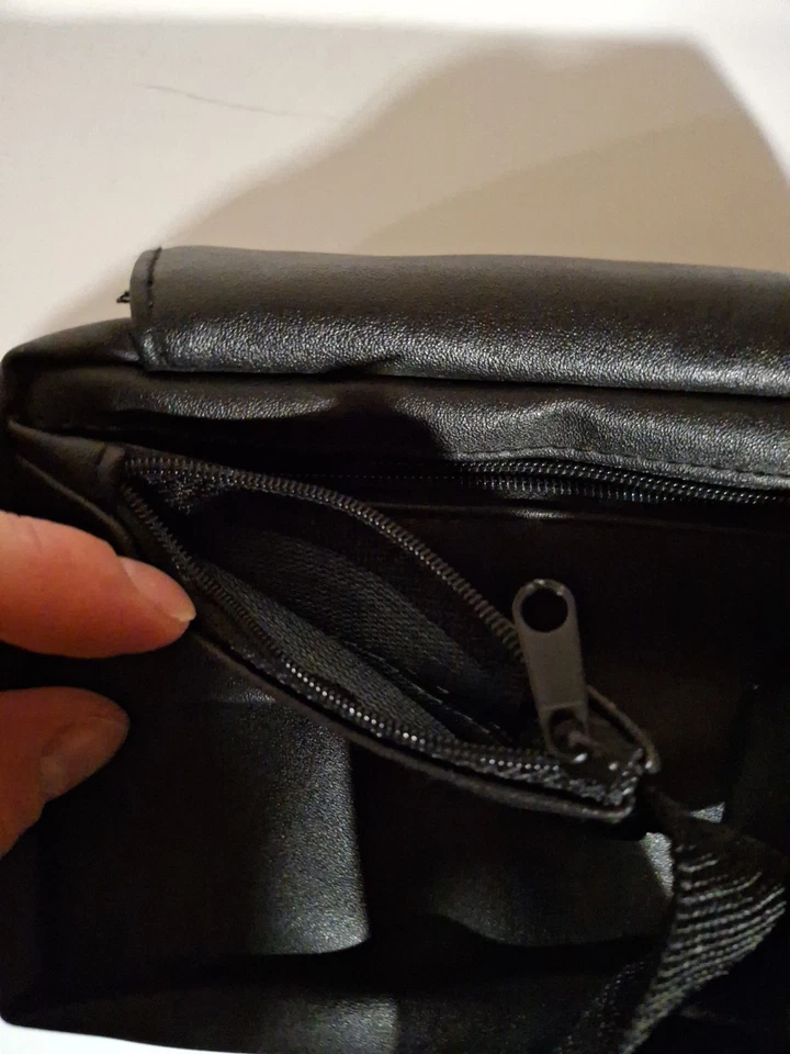 Nikon Camera Fanny Waist Pack Bag Black Nylon Vintage Crossbody Bag Leather NEW - Image 3 of 4