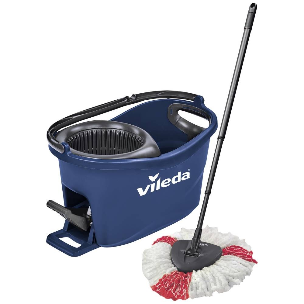Vileda 167756 Turbo Colors balai à franges rotatif avec seau à pédale violet