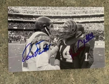 KEN ANDERSON BENGALS DAN FOUTS SIGNED PHOTO FREEZER BOWL 81 AFC CHAMPIONSHIP!