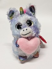 Keel Toys 10 cm Mothers Day Mini Motsu Soft Toy Fantasy Unicorn With Pink Heart