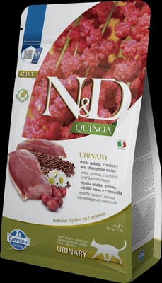 Farmina N&D Quinoa Urinary Dry Cat Food - Duck & Cranberry (3.3 lb)
