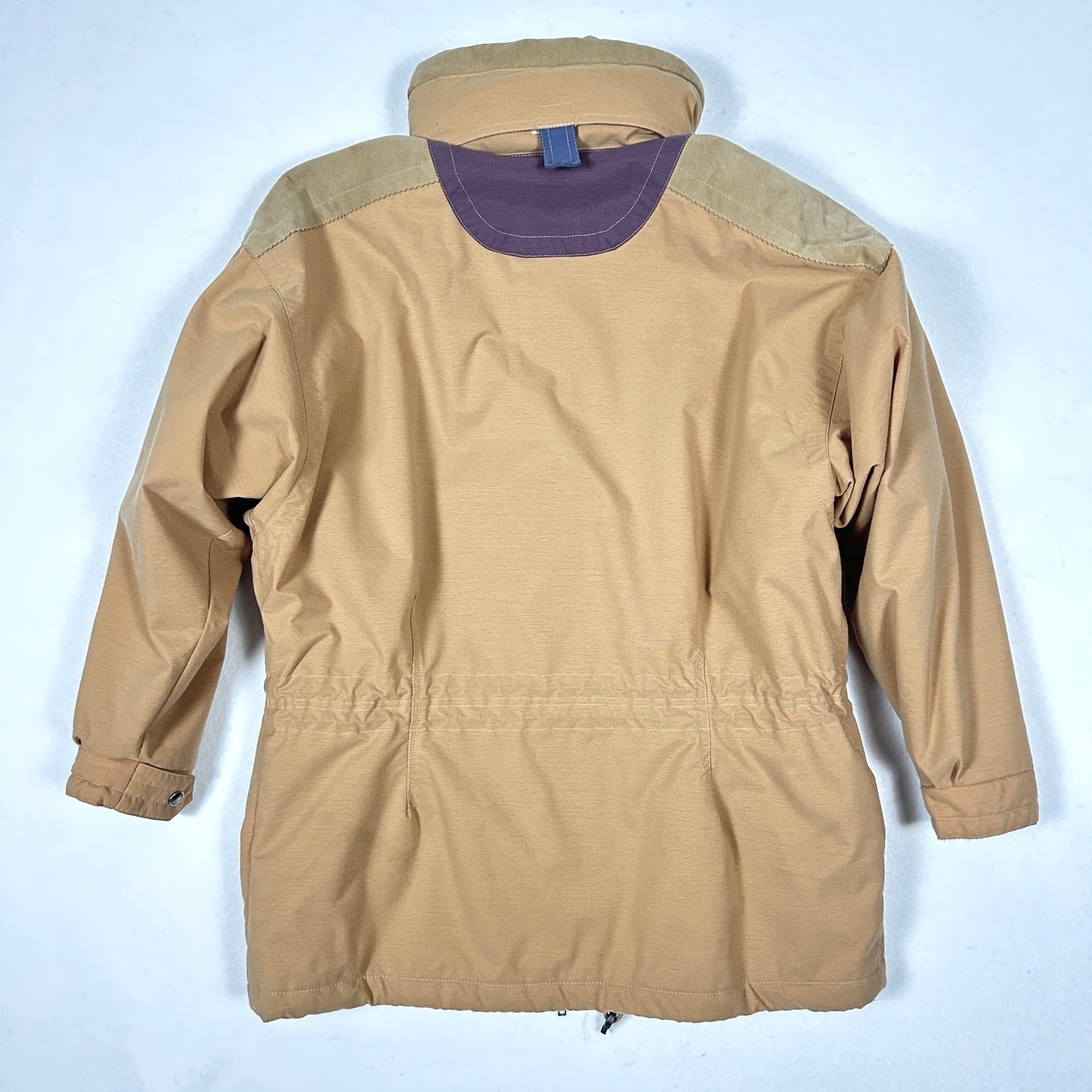 VTG Hickory Degre 7 Ski Jacket Made France Parka Canvas Fleece Lined Tan Large image 4