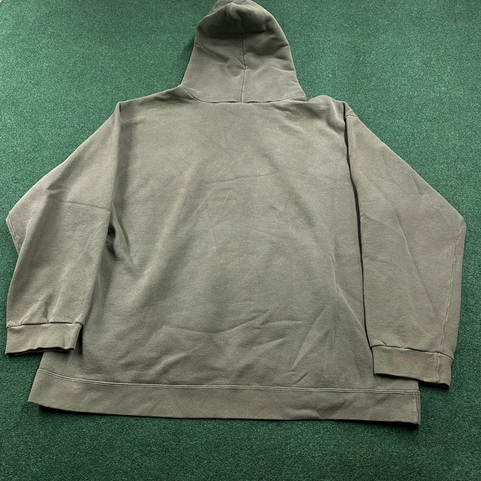 Sudadera con capucha vintage Nike Center Swoosh para hombre XL verde salvia descolorida 90S a cuadros Foto 4 de 4